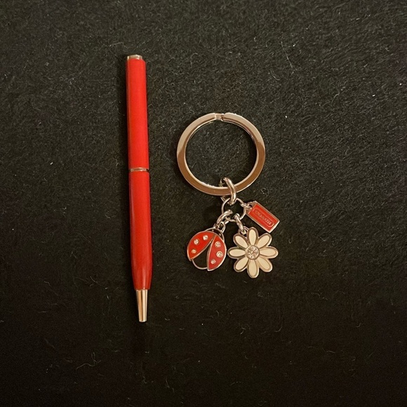 Coach Ladybug Keychain + Pen gift set. - Picture 3 of 5